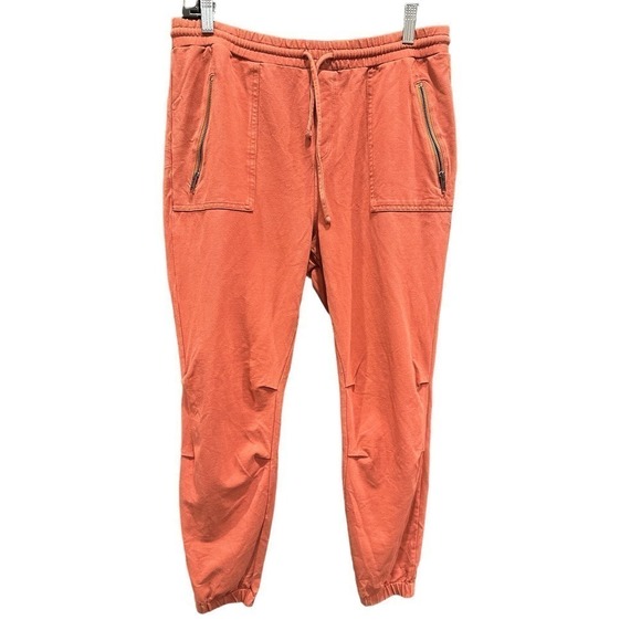 Daily Ritual Women's High Rise Pull On Cotton Jogger Pants Size M Terra Cotta - Picture 1 of 7